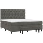 Box spring bed with dark gray velvet mattress 180x200 cm by , Beds and slatted bases - Ref: Foro24-3138038, Price: 681,17 €, ...