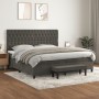 Cama box spring con colchón terciopelo gris oscuro 200x200 cm de , Camas y somieres - Ref: Foro24-3138044, Precio: 747,09 €, ...