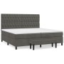 Box spring bed with dark gray velvet mattress 200x200 cm by , Beds and slatted bases - Ref: Foro24-3138044, Price: 747,05 €, ...