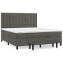 Cama box spring con colchón terciopelo gris oscuro 160x200 cm de , Camas y somieres - Ref: Foro24-3138092, Precio: 594,80 €, ...