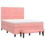 Cama box spring con colchón terciopelo rosa 140x190 cm de , Camas y somieres - Ref: Foro24-3138084, Precio: 579,59 €, Descuen...