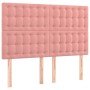 Box spring bed with pink velvet mattress 140x190 cm by , Beds and slatted bases - Ref: Foro24-3138084, Price: 579,59 €, Disco...