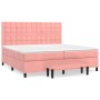 Box spring bed with pink velvet mattress 200x200 cm by , Beds and slatted bases - Ref: Foro24-3138108, Price: 680,38 €, Disco...