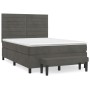 Cama box spring con colchón terciopelo gris oscuro 140x190 cm de , Camas y somieres - Ref: Foro24-3137900, Precio: 540,53 €, ...