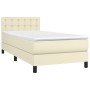 Cama box spring con colchón cuero sintético crema 80x200 cm de , Camas y somieres - Ref: Foro24-3141091, Precio: 296,68 €, De...