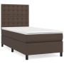 Cama box spring con colchón cuero sintético marrón 80x200 cm de , Camas y somieres - Ref: Foro24-3142812, Precio: 332,33 €, D...