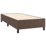 Cama box spring con colchón cuero sintético marrón 80x200 cm de , Camas y somieres - Ref: Foro24-3142812, Precio: 332,33 €, D...