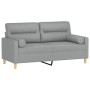 2-Sitzer-Sofa mit hellgrauen Stoffkissen 140 cm von , Sofas - Ref: Foro24-3200821, Preis: 213,09 €, Rabatt: %