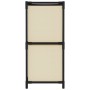 Steel storage cabinet with 4 cream fabric baskets 63x30x71 cm by , Lockers and storage cabinets - Ref: Foro24-337256, Price: ...