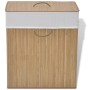 Natural rectangular bamboo laundry basket by vidaXL, Laundry baskets - Ref: Foro24-242725, Price: 35,90 €, Discount: %