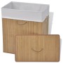 Natural rectangular bamboo laundry basket by vidaXL, Laundry baskets - Ref: Foro24-242725, Price: 35,90 €, Discount: %