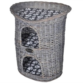 Casa/cama/rascador para mascotas 2 niveles sauce con cojín de vidaXL, Camas para gatos - Ref: Foro24-170223, Precio: 112,99 €...