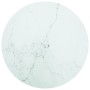 White tempered glass marble design table top Ø60x0.8 cm by , Table tops - Ref: Foro24-322248, Price: 38,77 €, Discount: %