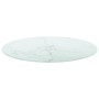 White tempered glass marble design table top Ø60x0.8 cm by , Table tops - Ref: Foro24-322248, Price: 38,77 €, Discount: %