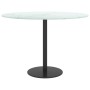 White tempered glass marble design table top Ø60x0.8 cm by , Table tops - Ref: Foro24-322248, Price: 38,77 €, Discount: %