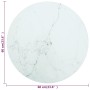 White tempered glass marble design table top Ø60x0.8 cm by , Table tops - Ref: Foro24-322248, Price: 38,77 €, Discount: %