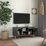 Mueble de TV patas madera pino gris con brillo 103,5x35x50 cm de , Muebles TV - Ref: Foro24-805967, Precio: 62,99 €, Descuent...