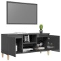 Mueble de TV patas madera pino gris con brillo 103,5x35x50 cm de , Muebles TV - Ref: Foro24-805967, Precio: 62,99 €, Descuent...