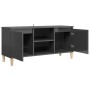 TV-Schrank, Beine aus grauem Kiefernholz mit Glanz, 103,5 x 35 x 50 cm von , TV-Möbel - Ref: Foro24-805967, Preis: 62,67 €, R...