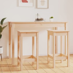 Hohe Hocker 2 Stück aus massivem Kiefernholz 40x40x78 cm von , Essstühle - Ref: Foro24-822137, Preis: 102,99 €, Rabatt: %