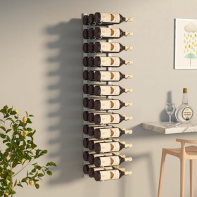 Wall wine rack for 36 white iron bottles by , Wine racks - Ref: Foro24-340887, Price: 60,99 €, Discount: %