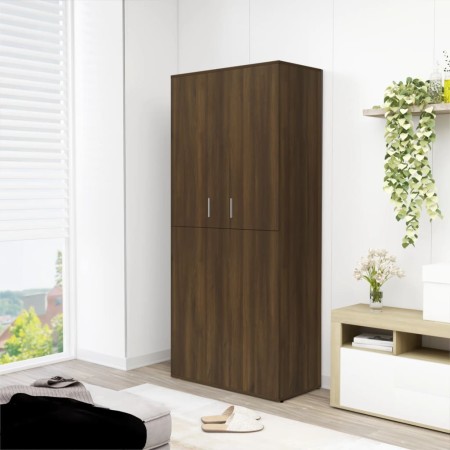 Brown oak plywood shoe cabinet 80x39x178 cm by , Shoe racks and shoe organizers - Ref: Foro24-815533, Price: 180,11 €, Discou...