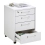 FMD Chest of drawers with wheels white 48x49.5x65.5 cm by , Filing cabinets - Ref: Foro24-447408, Price: 199,27 €, Discount: %