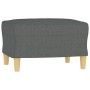 3-seater sofa with stool in dark gray fabric 180 cm by , Sofas - Ref: Foro24-3201074, Price: 373,25 €, Discount: %