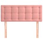 Pink velvet headboard 90x5x78/88 cm by , Headboards and footboards - Ref: Foro24-346435, Price: 51,93 €, Discount: %