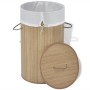 Natural color round bamboo laundry basket by vidaXL, Laundry baskets - Ref: Foro24-242723, Price: 33,24 €, Discount: %