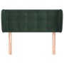 Dark green velvet headboard 93x23x78/88 cm by , Headboards and footboards - Ref: Foro24-3117617, Price: 54,18 €, Discount: %