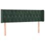 Cabecero de terciopelo verde oscuro 163x16x78/88 cm de , Cabeceros y pies de cama - Ref: Foro24-3119161, Precio: 86,39 €, Des...