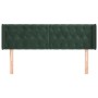 Dark green velvet headboard 163x16x78/88 cm by , Headboards and footboards - Ref: Foro24-3119161, Price: 86,32 €, Discount: %