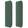 Cabecero de terciopelo verde oscuro 163x16x78/88 cm de , Cabeceros y pies de cama - Ref: Foro24-3119161, Precio: 86,39 €, Des...