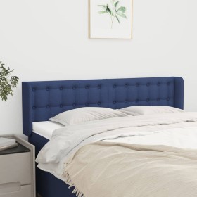 Cabecero de tela azul 147x16x78/88 cm de , Cabeceros y pies de cama - Ref: Foro24-3119206, Precio: 69,99 €, Descuento: %