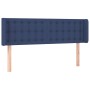 Cabecero de tela azul 147x16x78/88 cm de , Cabeceros y pies de cama - Ref: Foro24-3119206, Precio: 69,30 €, Descuento: %