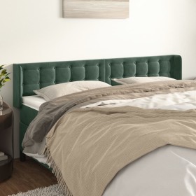 Dark green velvet headboard 183x16x78/88 cm by , Headboards and footboards - Ref: Foro24-3119265, Price: 77,95 €, Discount: %