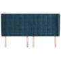 Headboard with dark blue velvet ears 163x23x118/128 cm by , Headboards and footboards - Ref: Foro24-3118448, Price: 140,61 €,...