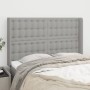 Headboard with light gray fabric ears 147x16x118/128 cm by , Headboards and footboards - Ref: Foro24-3120012, Price: 125,31 €...