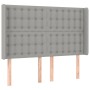 Headboard with light gray fabric ears 147x16x118/128 cm by , Headboards and footboards - Ref: Foro24-3120012, Price: 125,31 €...