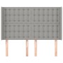 Headboard with light gray fabric ears 147x16x118/128 cm by , Headboards and footboards - Ref: Foro24-3120012, Price: 125,31 €...