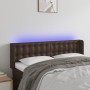 Cabecero con LED cuero sintético marrón 147x16x78/88 cm de , Cabeceros y pies de cama - Ref: Foro24-3123329, Precio: 72,99 €,...