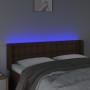 Cabecero con LED cuero sintético marrón 147x16x78/88 cm de , Cabeceros y pies de cama - Ref: Foro24-3123329, Precio: 72,99 €,...