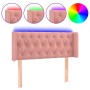 Cabecero con LED de terciopelo rosa 103x16x78/88 cm de , Cabeceros y pies de cama - Ref: Foro24-3123619, Precio: 67,25 €, Des...