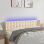 Cream fabric headboard with LED 147x16x78/88 cm by , Headboards and footboards - Ref: Foro24-3123673, Price: 71,17 €, Discoun...