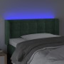 Dark green velvet headboard with LED 83x16x78/88 cm by , Headboards and footboards - Ref: Foro24-3123703, Price: 55,96 €, Dis...