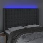 Dunkelgraues Stoffkopfteil mit LED 147x16x118/128 cm von , Kopf- und Fußteile - Ref: Foro24-3124481, Preis: 134,03 €, Rabatt: %