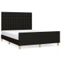 Bed frame with black fabric headboard 140x200 cm by , Beds and slatted bases - Ref: Foro24-3125383, Price: 229,33 €, Discount: %