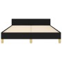 Bed frame with black fabric headboard 140x200 cm by , Beds and slatted bases - Ref: Foro24-3125383, Price: 229,33 €, Discount: %