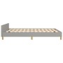 Light gray fabric bed frame with headboard 140x200 cm by , Beds and slatted bases - Ref: Foro24-3125381, Price: 231,10 €, Dis...